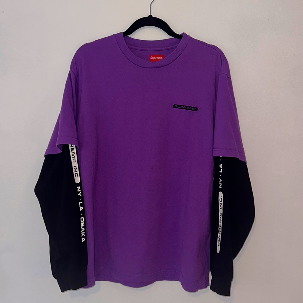 Supreme faux double layer long sleeve medium